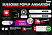 create amazing social media lower thirds and subscribe popup animation