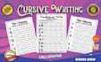 design cursive handwriting workbook for KDP and etsy