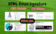 create html email signature, clickable email signature