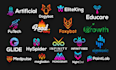 do event management party planning festival music concert unique icon logo
