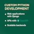 develop python web apps using django and fastapi with clean, scalable code