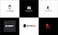 make a negative space logo, two meanings professionally
