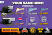 design a custom nba logo like angeles lakers with your name