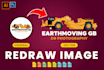 do manual vector tracing, redraw logo or image