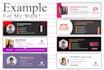 create own concept  clickable html email signature  for outlook, gmail and apple