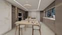 diseño interior de cocina y renderizado