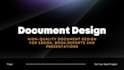 design layout of your document and book
