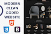 develop a responsive website using html, css and bootstrap