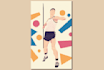 create flat or vector art illustration in modern style