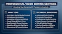 do professional video editing within low prices