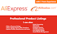 create professional aliexpress or alibaba product listing