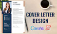 make professional CV, infographic resume, cover letter design on canva