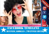 design professional facebook timeline, google,twitter cover