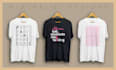 do minimalist typography t shirt design