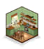 draw 2d isometric room or house