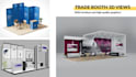 design exhibition stall, booth, kiosk, shop in 3d