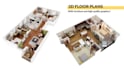 create realistic 3d floor plans