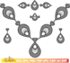 draw a custom laser cut vector file on gold silver wood dxf cdr