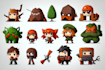 create 2d game icons weapons objects and props