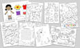 draw kids activity book and coloring book