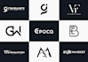 do a monogram initial letter mark, font, and text logo