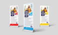 design a professional roll up banner with print ready files