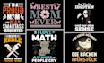 do bulk t shirt design for merch by amazon, teespring ,pod