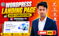design or redesign wordpress landing page with elementor pro