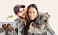 draw you and your pet into vector art portrait
