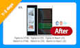 convert PSD, figma, sketch into HTML, CSS, react asap