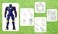 make drawings in different styles for coloring books