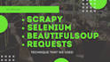 do python web scraping in selenium scrapy requests and beautiful soup