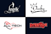 do typography combination mark logo design for your company