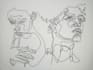 draw abstract sketch, concept sketch with pencil