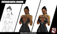 draw custom superhero and comic book character illustration