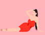 make a minimalist digital portrait, faceless illustration