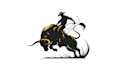 western bull and horse rodeo logo