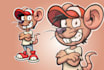design cute cartoon characters