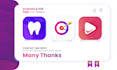 design modern app icon logo with two concepts