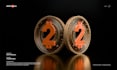 design 3d cryptocurrency bitcoin blockchain token technology crypto coin logo