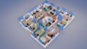 3d floor plan, office design, interior, bedroom, living room 08