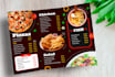 create a professional food flyer bi tri fold menu design