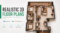 make a realistic furnished 3d floor plan from your 2d plan