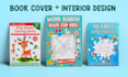 design kids activity book, letters and numbers tracing and kdp low content book