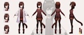 draw a reference sheet for your character in anime style