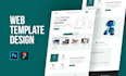 design web UI UX template,landing page,figma, photoshop PSD