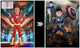 turn you, your kids face head shot into a superhero caricature