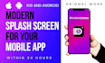 design modern app icon logo and splash screen, iso android