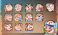 create twitch emotes stylized as pepe