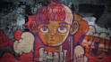 draw real graffiti character in the village